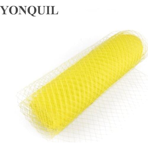 25CM Light Yellow Birdcage Veils for Fascinators Base Mesh Material Bridal Hair Accessories New Millinery Hat DIY Party Headwear