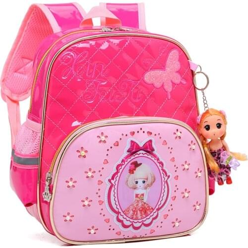 3-6 Years Girl primary school Schoolbag Princess Pink Cartoon Backpack Baby Girls School bags Kids Satchel Baby Pack Cute