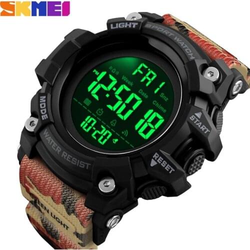 SKMEI Shockproof 2 Time Sport Watch Stopwatch Count Down Mens Digital Watches Waterproof Soft Clock For Male reloj hombre 1384