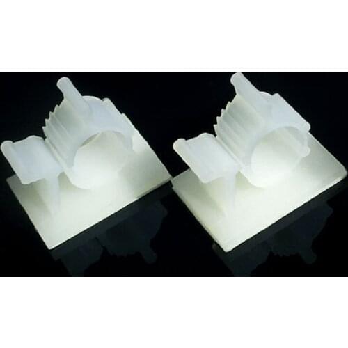 10pcs Cable Clamp Self Adhesive Car Cord Clip Adjustable Wire Tie Fixed Organizer Line Management Fasteners Mount Holder White