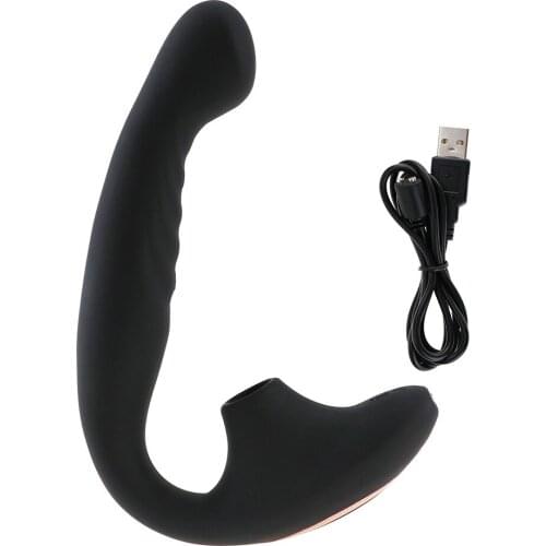 Female with Sucking Massage Vibratior Adult Silicone G-point Double Head Shaker Stick Clitoris Stimulation Sex Toys for Women
