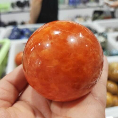 1pcs Natural sunstone ball crystal ball polishing healing energy stone decoration