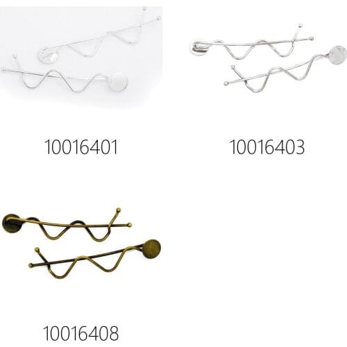20pcs minimalist simple Hair slide with 10mm pad,hair pin,bobby pin-100164