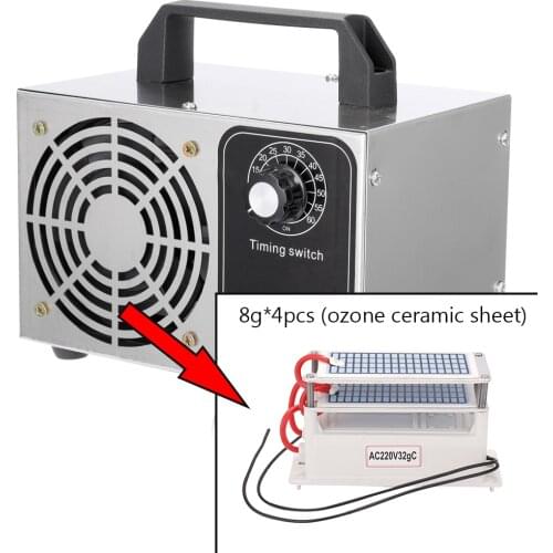 32g/h 220V Ozone Generator Disinfection Machine Air Filter Purifier For Home Car Formaldehyde Sterilization Time Switch