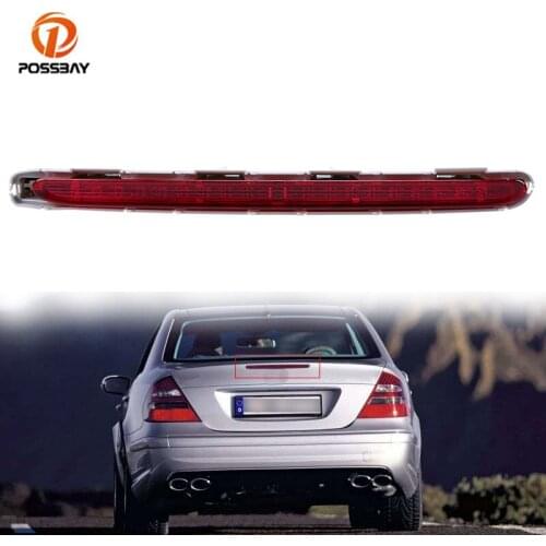 POSSBAY Car LED Rear Tail Stop Indicator Red Warning Brake Light Car Syling for Mercedes Benz E-Class W211 Sedan & AMG Models