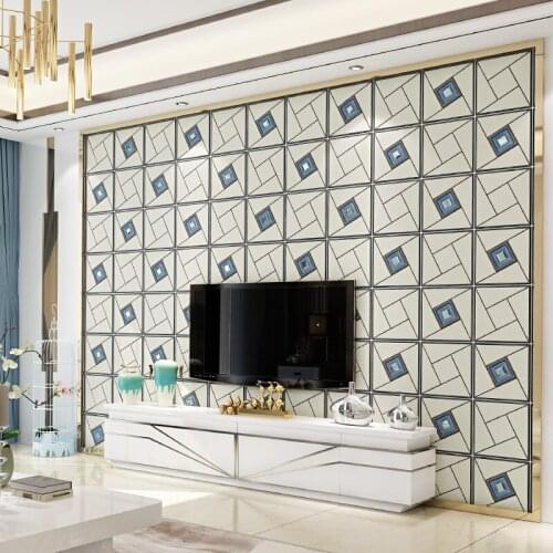 Beibehang 2019 Modern square checkered deer skin living room background bedroom sofa eco papel de parede wallpaper papier peint