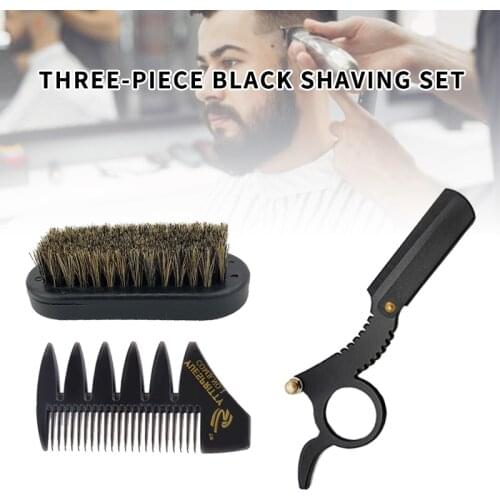 Safety Razor Beard Brush And Comb Set Beard Set MenS Gifts