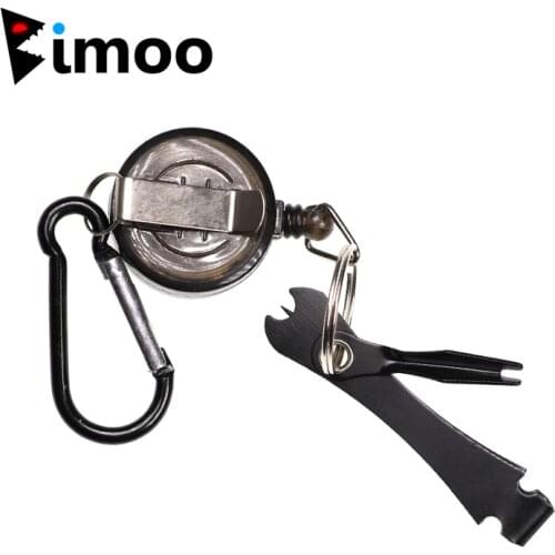 Bimoo 1PC Multifunctional Stainless Steel Fly Fishing Line Cliper+Knotting Tool+Hook Eye Cleaner+Extractor Lead Fishing Tackle
