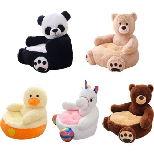 Newborn Baby Sofa Cover Cute Animals Learning to Sit Kids Seat Cover Seat Support Infants Feed Chair Skin Cover NO Filling
