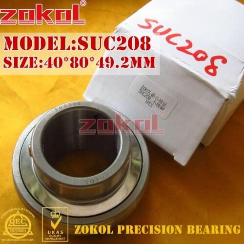 ZOKOL bearing UC208 SUC208 90508 Stainless steel Pillow Block Ball Bearing 40*80*49.2mm