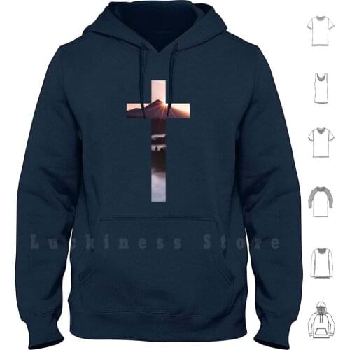 Christian Cross hoodies long sleeve Christian Cross Cross Christian Christianity Jesus Christ God Hope Faith Bible