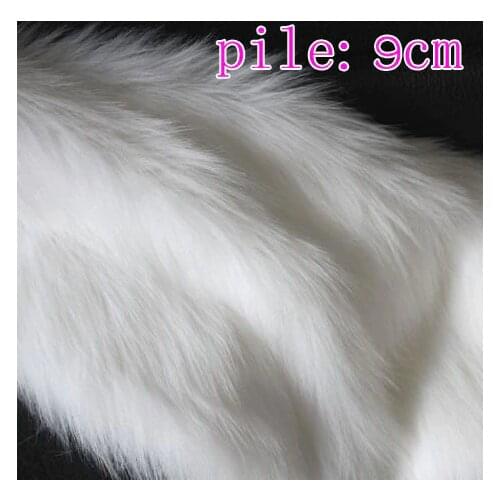 White Solid Shaggy Faux Fur Fabric (long Pile fur) Costumes Cosplay 36"x60" Sold By The Yard Free Shipping