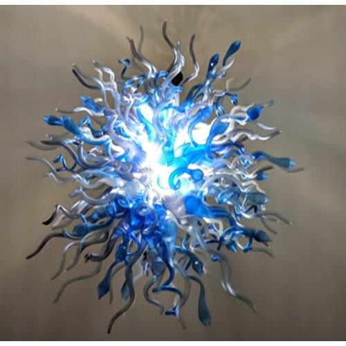 Pretty Blue Chandelier for Villa Decor 110-240V LED Light Source Italian Pendant Lamp for Stair lamp