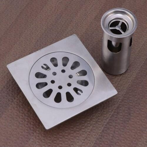 Stainless Steel Shower Drainer Floor Cap Durable Drain Cover Sink Waste Plug Cover Colander Sewer Hair Filter For Bathroom