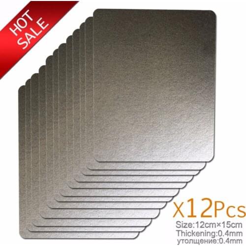 12pcs 12*15cm mica Plates Spare parts thickening microwave ovens sheets for Galanz Midea Panasonic LG etc.. magnetron cap