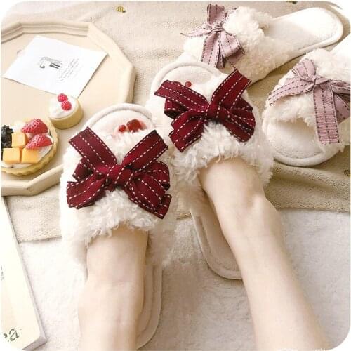 FashionSlippers Plush Non Slip Home Shoes Indoor Couple Floor Shoes Bedroom Basic Winter Slippers women cuteFootwear soft slides