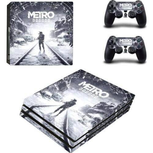 Metro Exodus PS4 Pro Skin Sticker For Sony PlayStation 4 Console and 2 Controllers PS4 Pro Skin Stickers Decal Vinyl