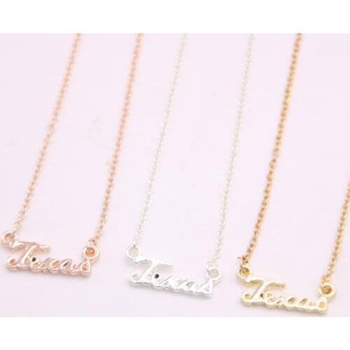 New style state name Pendant necklace Letter Pendant necklace designed for women