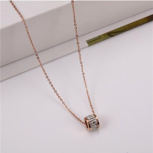 OUFEI Rose gold Choker Necklaces & Pendants 2020 Fashion Stainless Steel Necklace Women Vintage Chain Necklace Jewelry