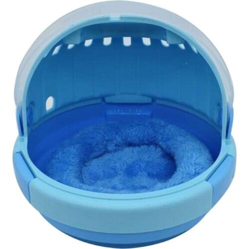 Bird Carrier with Plush Cushion Portable Pet Parrot Small Bird Travel Cage Wide Visual Window Breathable Easy Carry