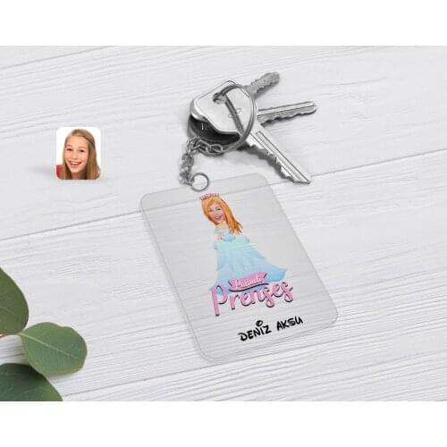 Personalized Cotton Princess Caricature Of Transparent Plexiglass Anahtarlık-4