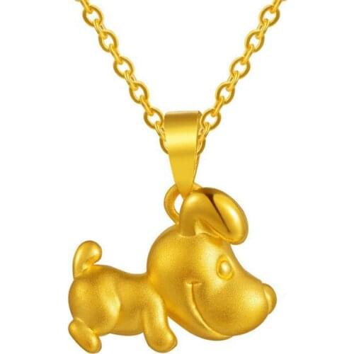 Pure 3D 999 24K Yellow Gold Chinese Zodiac Dog Pendant 2.03g