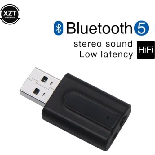 5.0 Bluetooth Transmitter Receiver TV 2 IN 1 3.5mm AUX HIFI Stereo Audio USB Mini Wireless Adapter For Speakers Car PC