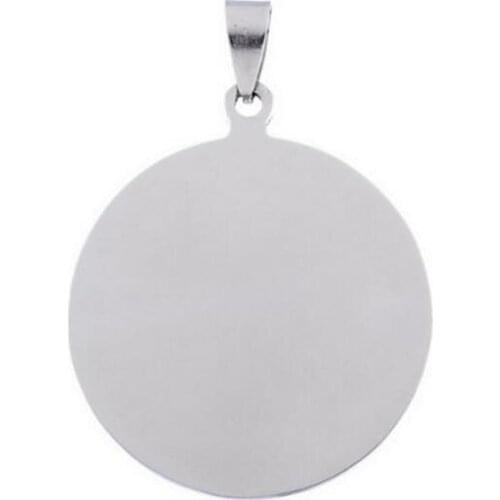 Blank Stainless steel Circle Pet Dog ID tags pet dog Identification tags fashion men pendants LX6822