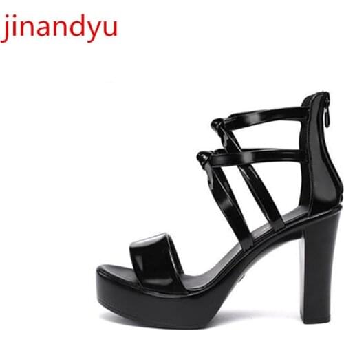 Chunky Heels Size 42 43 Sandals Women Summer Red White Black Sandal Heels Sexy Shoes for Women High Heels Sex Platform Shoes