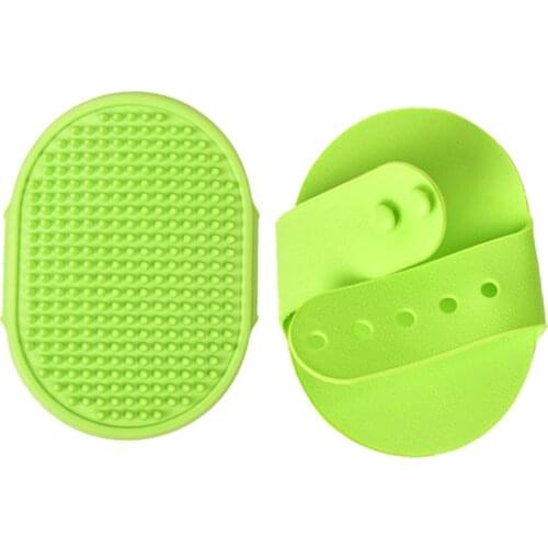 Pet Bath Brush Dog Cleaning Comb Adjusting Buckle Cat Massage Comb Silicone Gloves Grooming Hair Remover Dog Shower Tools
