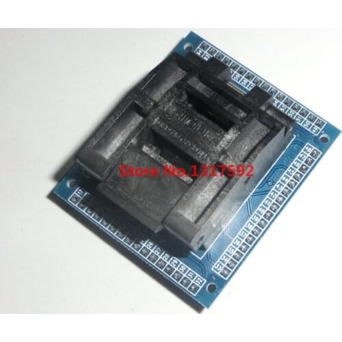 Free shipping QFP64 TQFP64 LQFP64 socket adapter IC test socket burning 0.5m programmer QFP64 seat