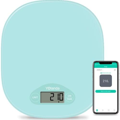 Bluetooth Smart Food Scale Kitchen Weight Measurement Appliance 5kg Nutrition Scale Weighing Record Diary Tracking