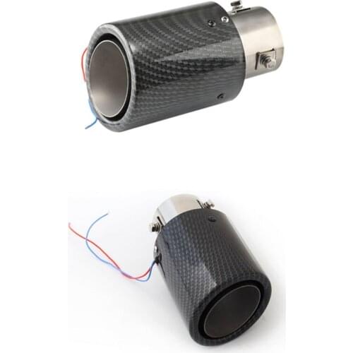 Universal Car Modified Exhaust Muffler Tip Tail Pipe LED Flaming Luminous-Silencer Turbo Sport