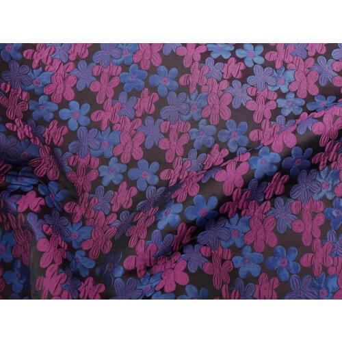 Embossed Jacquard Fabric Flower Brocade for Dress Making 150cm Wide - Sold By The Meter