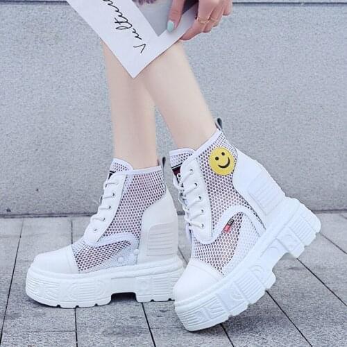 2020 Summer Breathable Mesh Platform Sneakers Women Fashion Wedges Heels Casual Shoes Woman Thick Sole Zapatos De Mujer