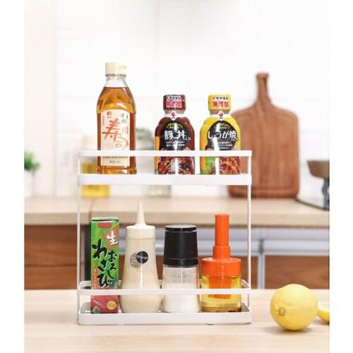 1PC Double Layers Shelf Rack for Kitchen Garden Pot Holder Cosmetic Sundries Storage Shelves Display Bathroom Shelf QA 203