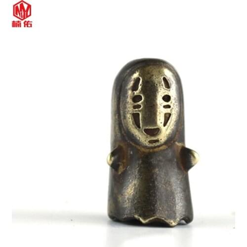 1PC Comic No Face Male Retro Brass Copper EDC Paracord Beads Lanyard Pendants Knife Beads Umbrella Rope Cord Beads Pendants
