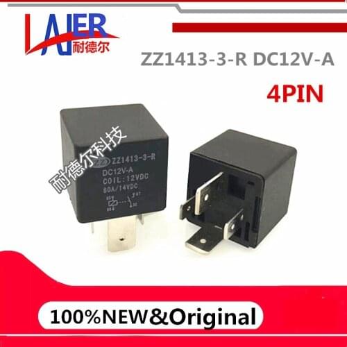 1PCS/LOT 100%NEW Original Automobile relay ZZ1413-3-R-DC12V-A ZZ1413-3-R DC12V-A ZZ1413 3 R DC12V A 12V 12VDC 4PIN 80A