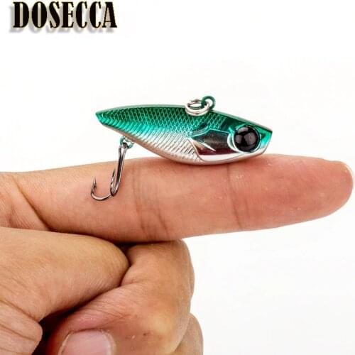 1PCS Sinking Fishing Lure 4cm/4g Crankbaits Hard Artificial Mini VIB Vibration Bait All Depth Winter Ice Fishing Tackle