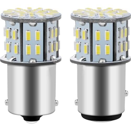 2pcs 1156 3014 50smd Led Brake Light 1156 Turn Signal Highlight Chip 12V Car Bulb Car Led Light white Car Accessories