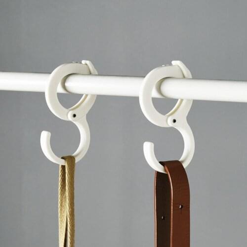 2Pcs Multifunctional Plastic S Shaped Lock Catch Bag Coat Ties Hat Hanger Hooks for Hanging Key Clothes Coat Bag