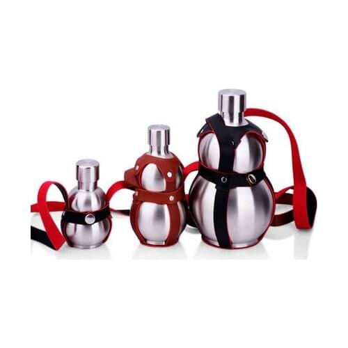 2017 portable outdoor The gourd shape 304 stainless steel hip flask