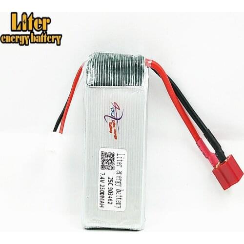 7.4V 1600mAh 903462 Lipo 25c battery For 12428 Car FT009 Remote controlboat speedboat battery Lipo 2S JST/T/EL/SM Plug