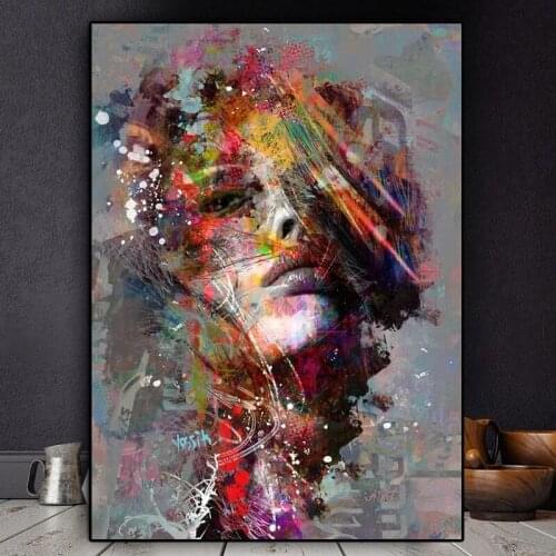 Abstract Women Figure Portrait Poster and Prints Graffiti Wall Art Canvas Paintings Nordic Home Decor Picture for Living Room