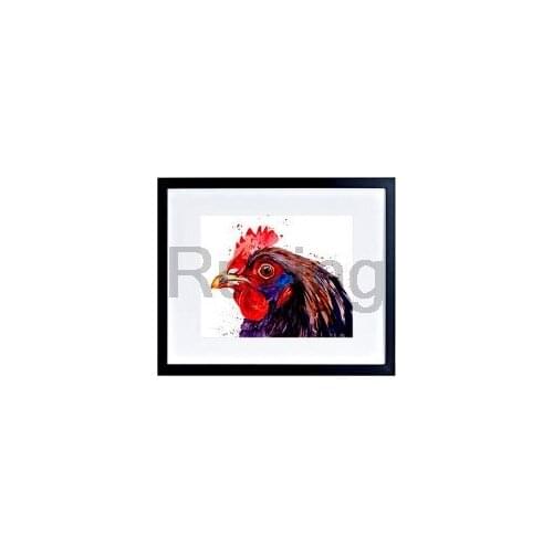 Diy diamond painting animal embroidery Watercolor cock head Rhinestone cross stitch square diamond Handicrafts decorative gift