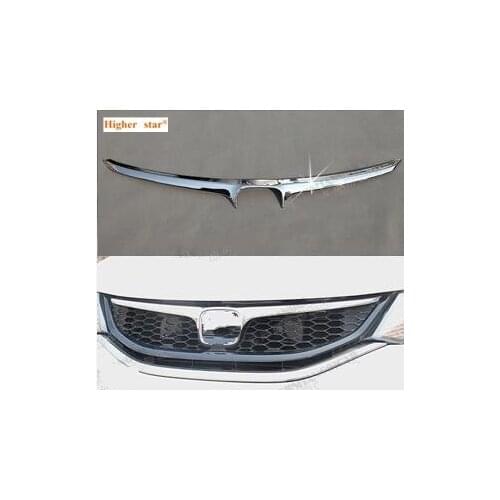 Free shipping! Higher star ABS chrome car front grill decoration trim strip For Honda JADE 2013-2016