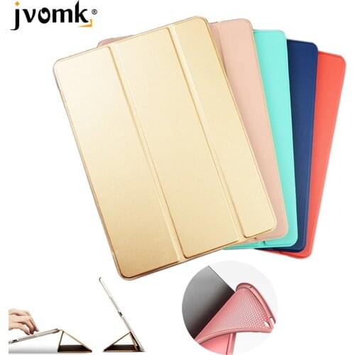 For iPad Case 2017/2018 9.7 Funda Silicone Soft Back Slim Pu Leather Smart Cover Case for iPad Air 1 Air 2