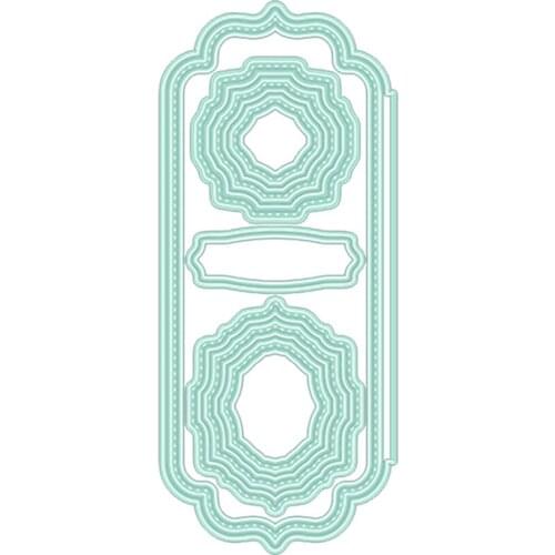 Flower Type Background Stitched Slimline Metal Cutting Dies Craft Embossing Make Paper Greeting Making DIY Handmade 2021 New