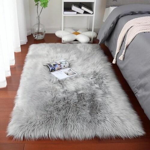 Plush Long Carpet Fluffy Floor Mat Modern Shaggy Area Rugs for Living Room Bay Window Soft Bedside Mat Tapis de Chambre