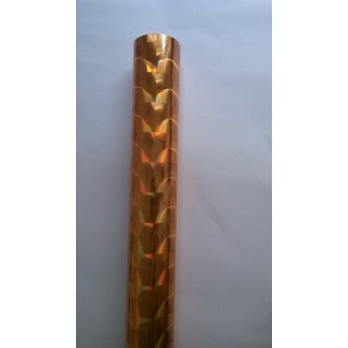 Holographic foil hot stamping foil gold color A42 hot stamping on paper or plastic 64cm x 120m heat stamping film